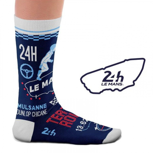 Socken im Design "24h von Le Mans" - Blau